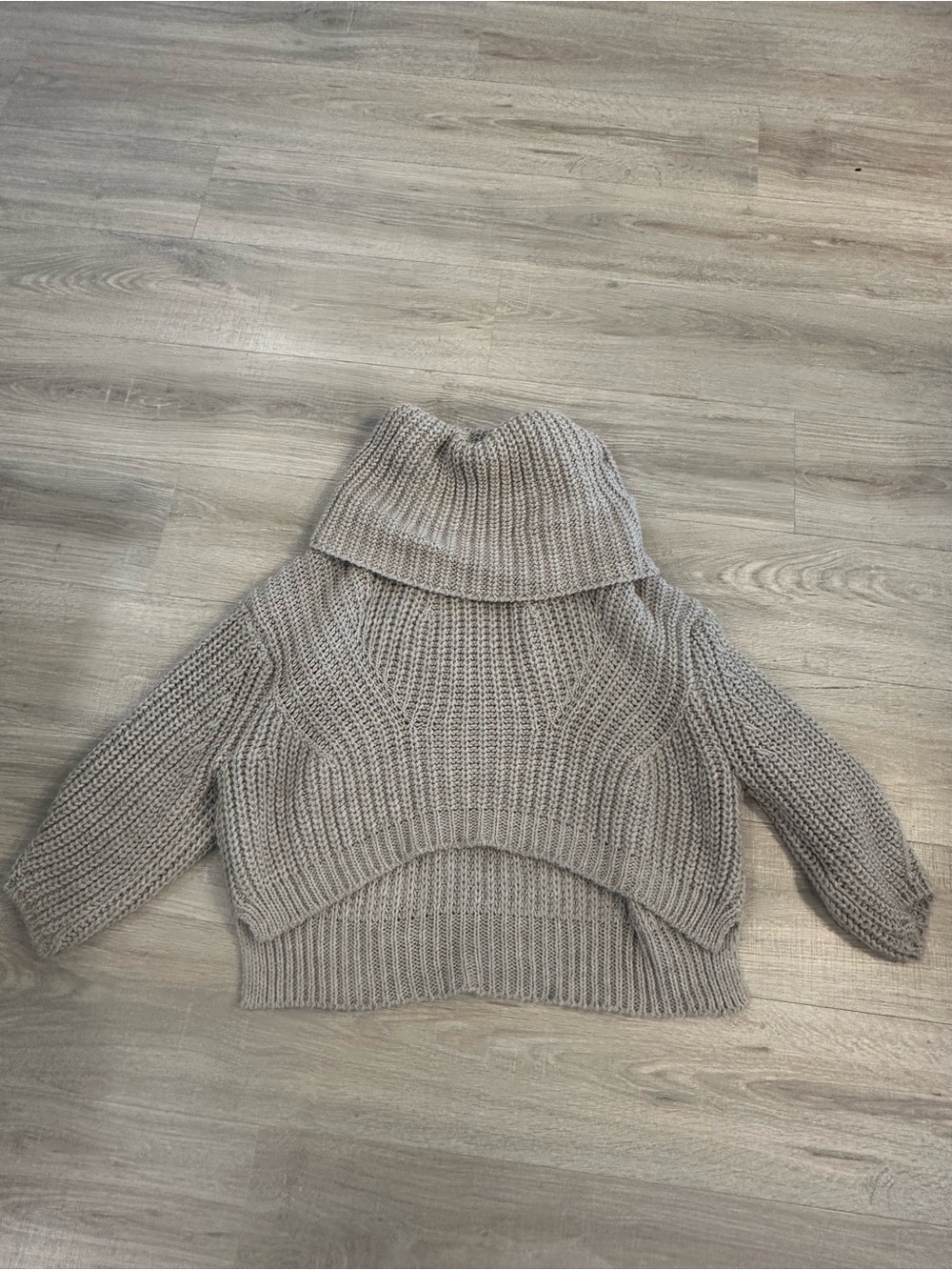 Fab’ric gray chunky knit oversized sweater